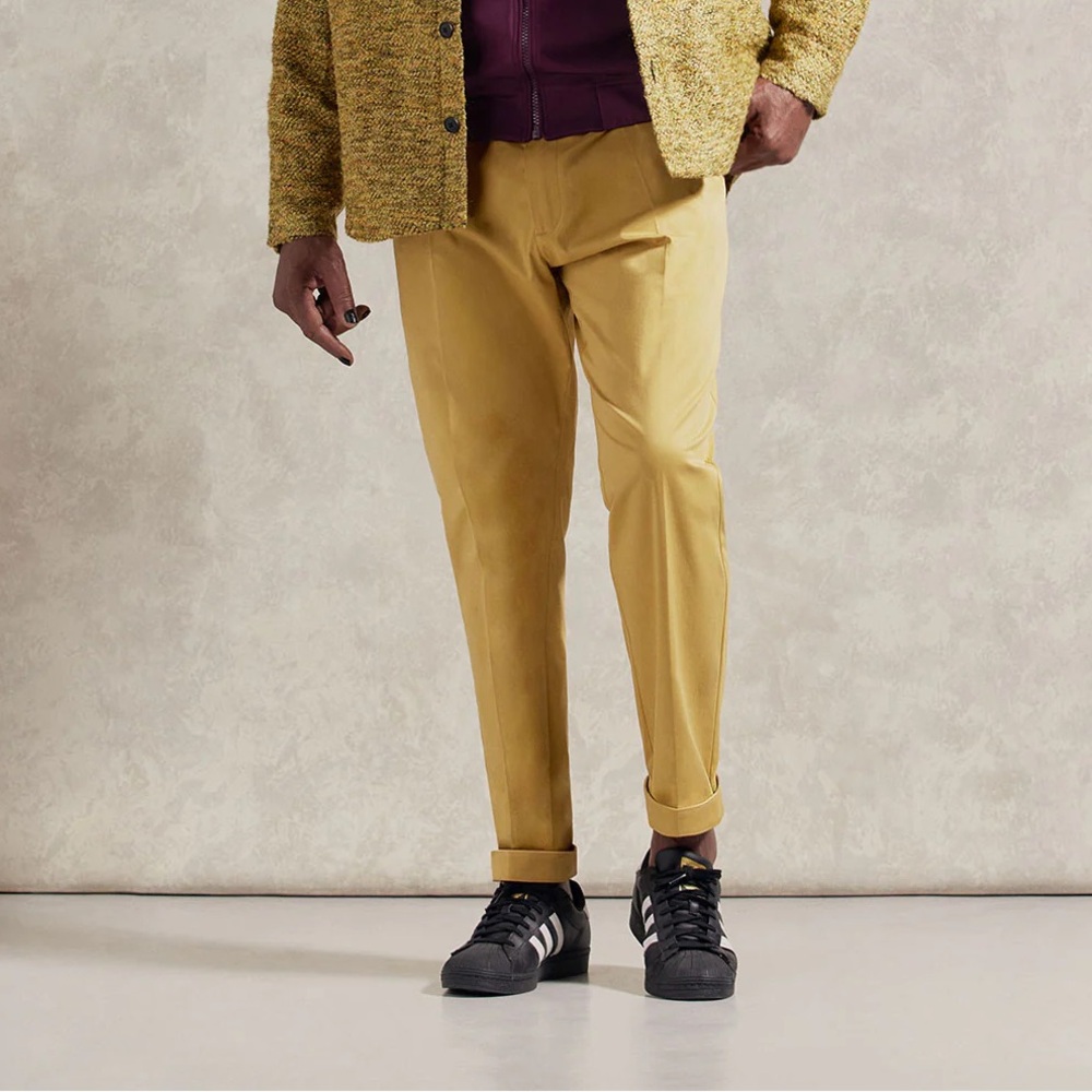 Y. CHROMA | NWT Skyline Pant in Royal Gold | 36x30